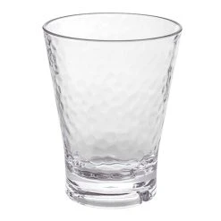 Front Of The House ADO011CLT23 Drinkwise 12 Oz. Hammered Tritan Plastic Double Rocks / Old Fashioned Glass - 12/Pack