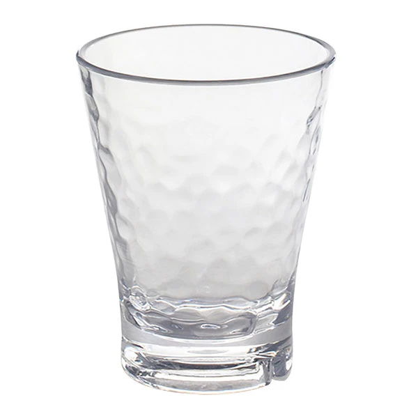 Front Of The House ADO009CLT23 Drinkwise 7 Oz. Hammered Tritan Plastic Rocks / Old Fashioned Glass - 12/Pack