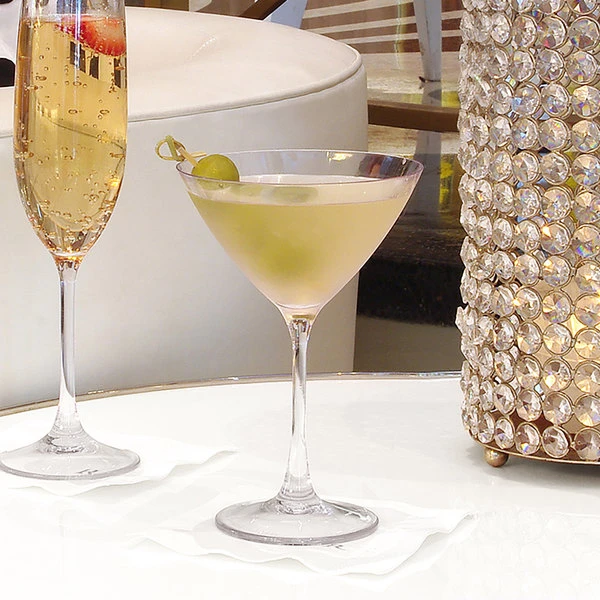 Front Of The House AMA008CLT23 Drinkwise 7 Oz. Tritan Plastic Martini Glass - 12/Pack - Image 2