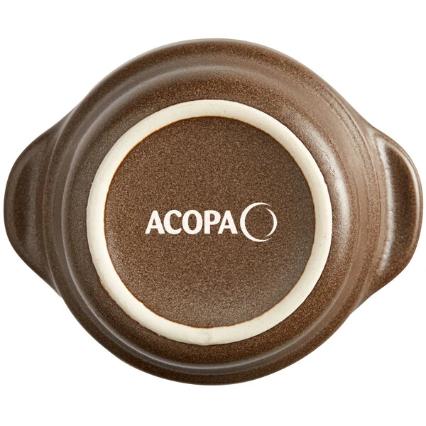 Acopa Embers 2.5 Oz. Hickory Brown Matte Stoneware Sauce Cup - 36/Case - Image 3