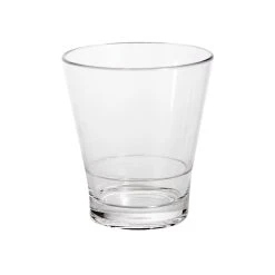Elite Global Solutions DW3290PC-CL 9 Oz. Plastic Stackable Rocks / Old Fashioned Glass - 24/Case