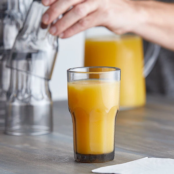 Carlisle 581018 Louis 10 Oz. Smoke SAN Plastic Tumbler - 24/Case