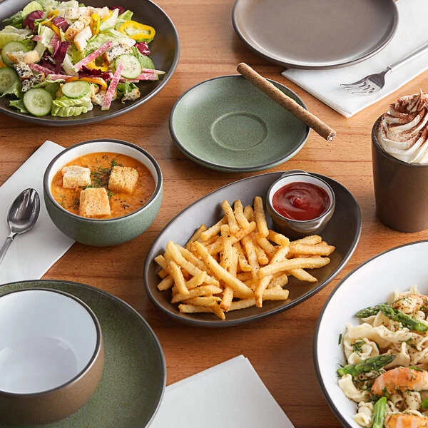 Acopa Embers 2.5 Oz. Hickory Brown Matte Stoneware Sauce Cup - 36/Case - Image 4