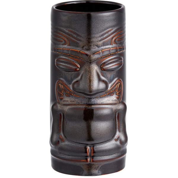 Tuxton GZL-160 Lava 16 Oz. Ceramic Tiki Mug - 12/Pack - Image 2