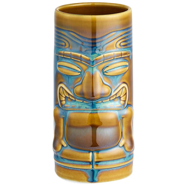 Tuxton GZ5-160 Peacock 16 Oz. Ceramic Tiki Mug - 12/Pack - Image 2
