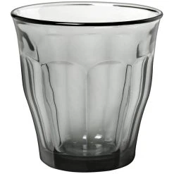 Duralex 1027HB06 Picardie Gris 8.75 Oz. Stackable Gray Glass Tumbler - 72/Case