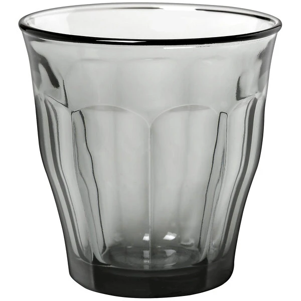 Duralex 1027HB06 Picardie Gris 8.75 Oz. Stackable Gray Glass Tumbler - 72/Case