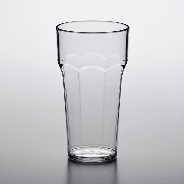 Choice 22 Oz. Clear SAN Plastic Paneled Tumbler - 12/Pack - Image 2