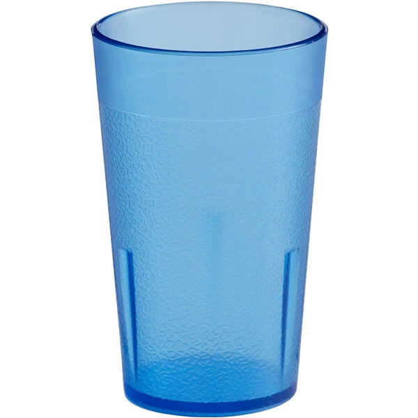 Choice 5 Oz. Blue SAN Plastic Pebbled Tumbler - 12/Pack - Image 2