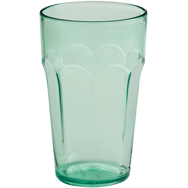 Choice 10 Oz. Green SAN Plastic Paneled Tumbler - 12/Pack - Image 2