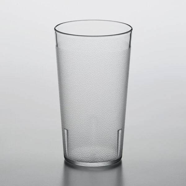 Choice 12 Oz. Clear SAN Plastic Pebbled Tumbler - 12/Pack - Image 2