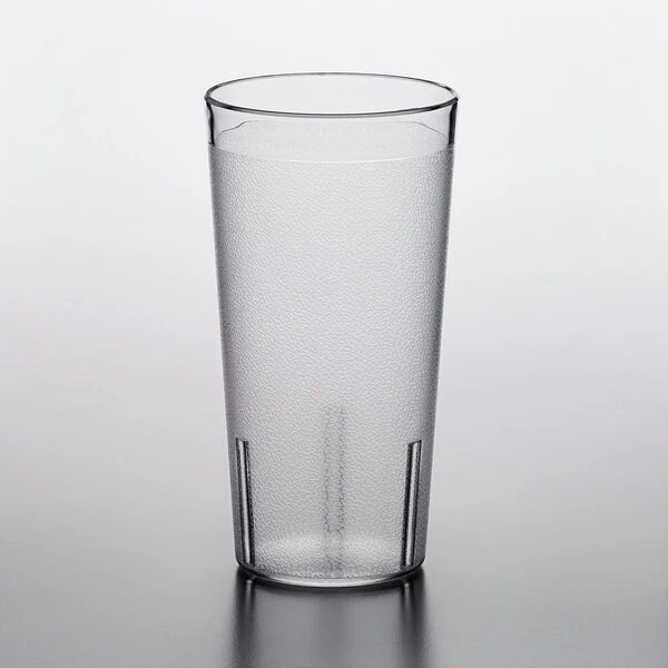 Choice 20 Oz. Clear SAN Plastic Pebbled Tumbler - 12/Pack - Image 2