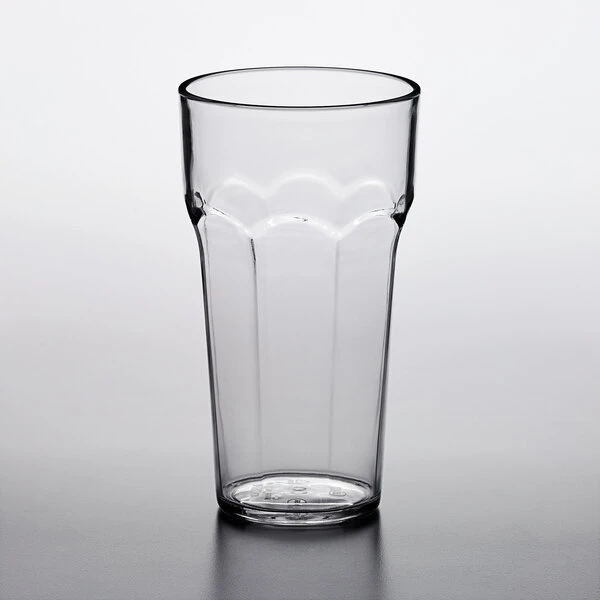 Choice 20 Oz. Clear SAN Plastic Paneled Tumbler - 12/Pack - Image 2