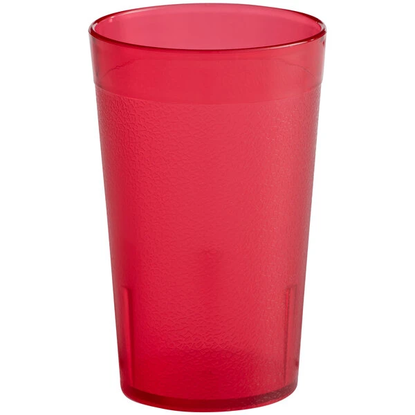 Choice 9 Oz. Red SAN Plastic Pebbled Tumbler - 12/Pack - Image 2