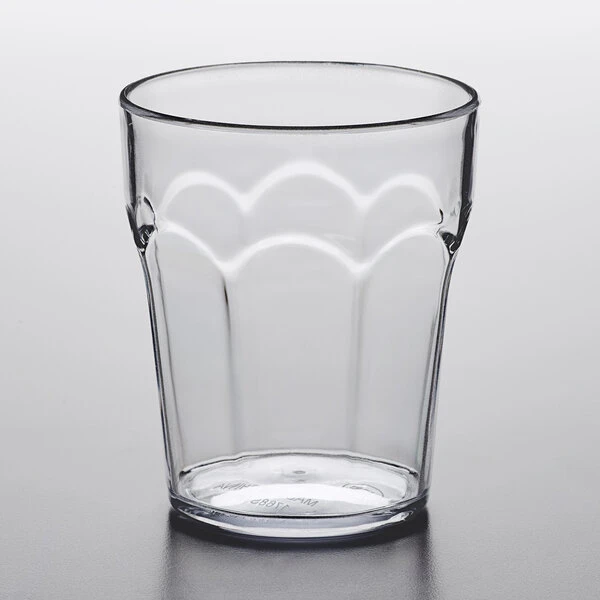 Choice 8 Oz. Clear SAN Plastic Paneled Tumbler - 12/Pack - Image 2