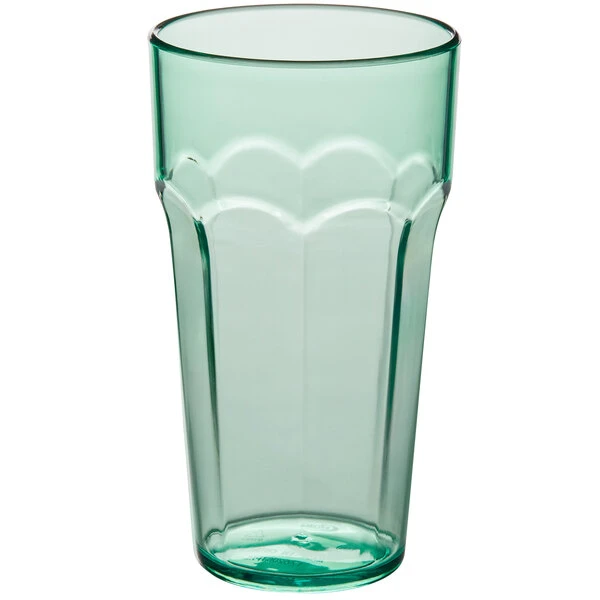 Choice 20 Oz. Green SAN Plastic Paneled Tumbler - 12/Pack - Image 2