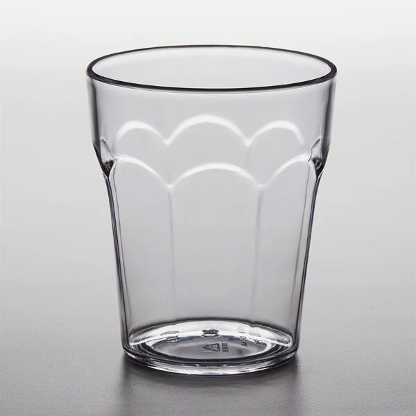 Choice 12 Oz. Clear SAN Plastic Paneled Tumbler - 12/Pack - Image 2