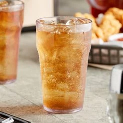 Choice 10 Oz. Clear SAN Plastic Paneled Tumbler - 12/Pack