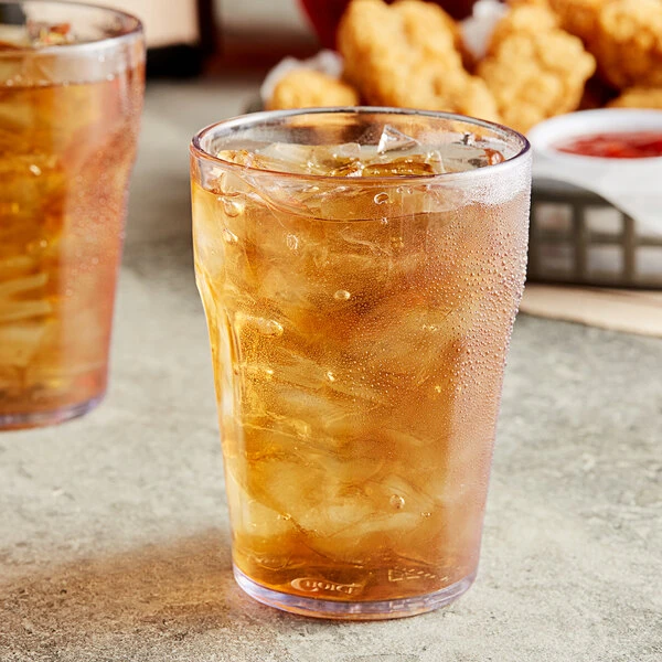 Choice 9 Oz. Clear SAN Plastic Paneled Tumbler - 12/Pack