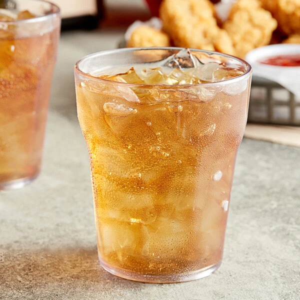 Choice 12 Oz. Clear SAN Plastic Paneled Tumbler - 12/Pack