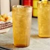 Choice 20 Oz. Amber SAN Plastic Pebbled Tumbler - 12/Pack
