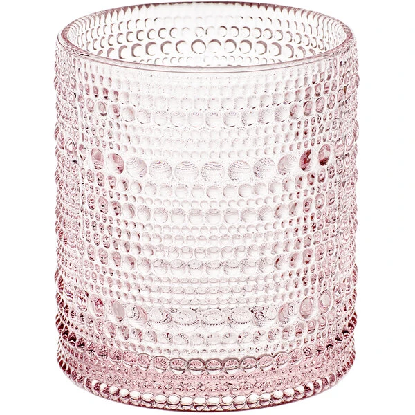 Fortessa Tableware Solutions Fortessa Jupiter 10 Oz. Pink Rocks / Double Old Fashioned Glass - 24/Case - Image 2