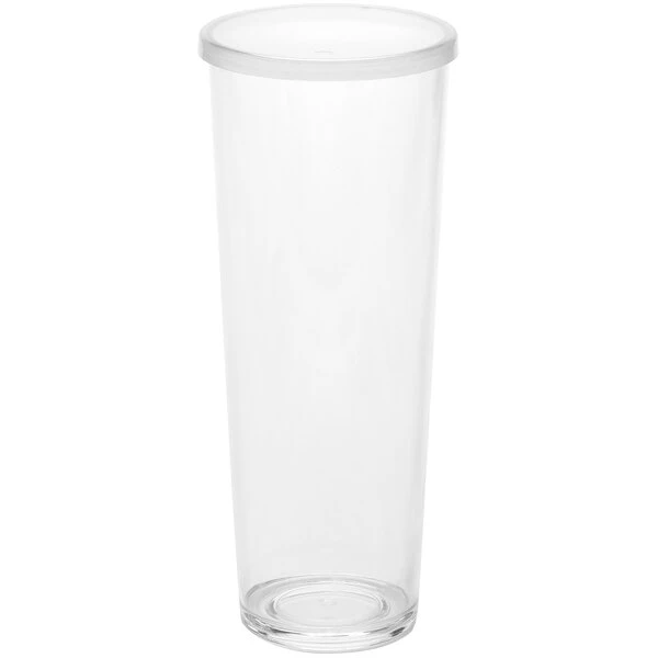 American Metalcraft 24 Oz. Reusable Clear Plastic Tumbler With Lid PTL24