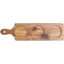 International Tableware 14 3/8" X 4" Rectangular Acacia Wood Serving Board / Flight Paddle