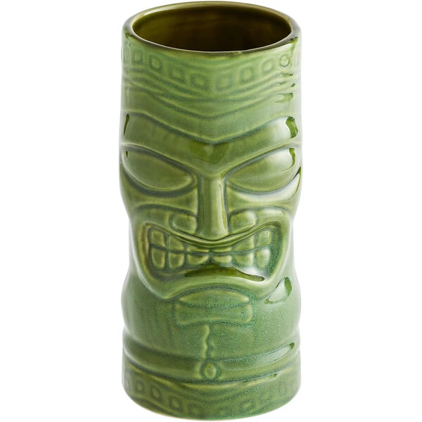 World Tableware 20 Oz. Green Tiki Tumbler - 12/Case - Image 2