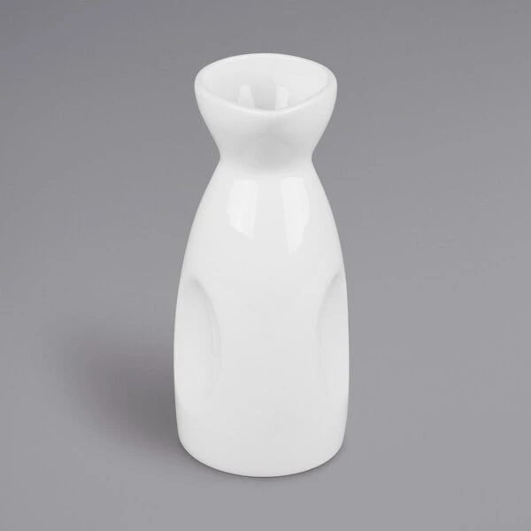 Acopa 10 Oz. Bright White Sake Bottle - 36/Case - Image 2