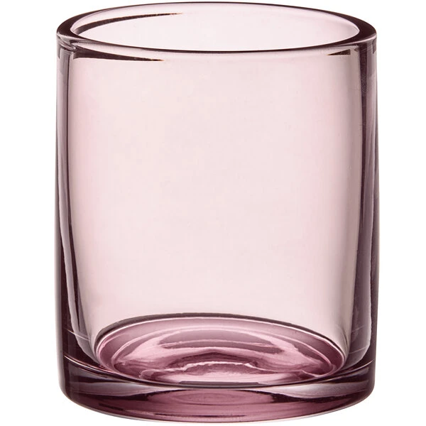 Acopa Pangea 10 Oz. Mauve Rocks / Old Fashioned Glass - 12/Case - Image 2