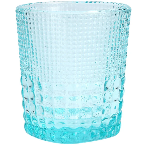 Fortessa Tableware Solutions Fortessa Malcolm 11.5 Oz. Pool Blue Rocks / Double Old Fashioned Glass - 24/Case