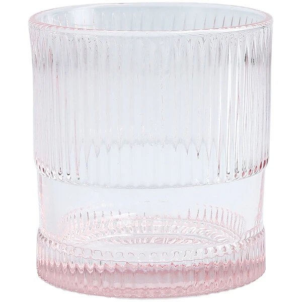 Fortessa Tableware Solutions Fortessa NoHo 9.85 Oz. Pink Rocks / Double Old Fashioned Glass - 4/Case