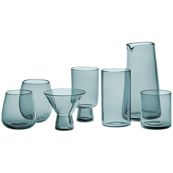 Acopa Pangea 10 Oz. Blue Rocks / Old Fashioned Glass - 12/Case - Image 3