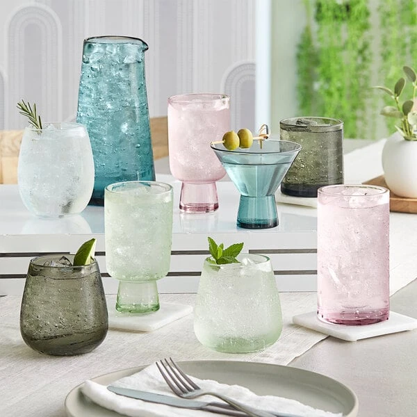 Acopa Pangea 16 Oz. Blue Stemless Wine Glass - 12/Case - Image 4