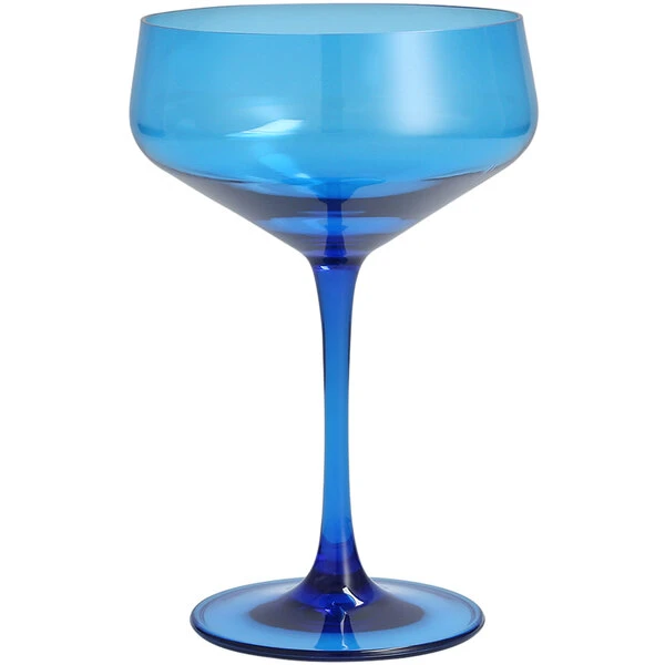 Fortessa Tableware Solutions Fortessa Outside 8.9 Oz. Blue Tritan Plastic Coupe Glass - 24/Case