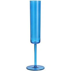 Fortessa Tableware Solutions Fortessa Outside 6 Oz. Blue Tritan Plastic Flute Glass - 24/Case