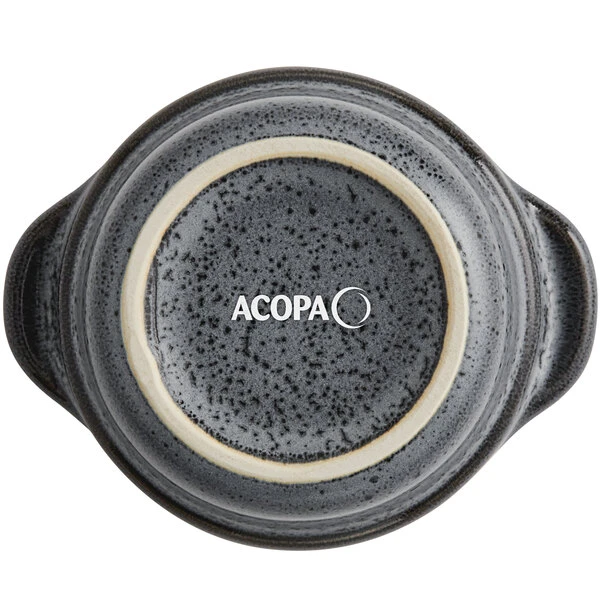 Acopa Embers 2.5 Oz. Midnight Blue Matte Stoneware Sauce Cup - 36/Case - Image 3