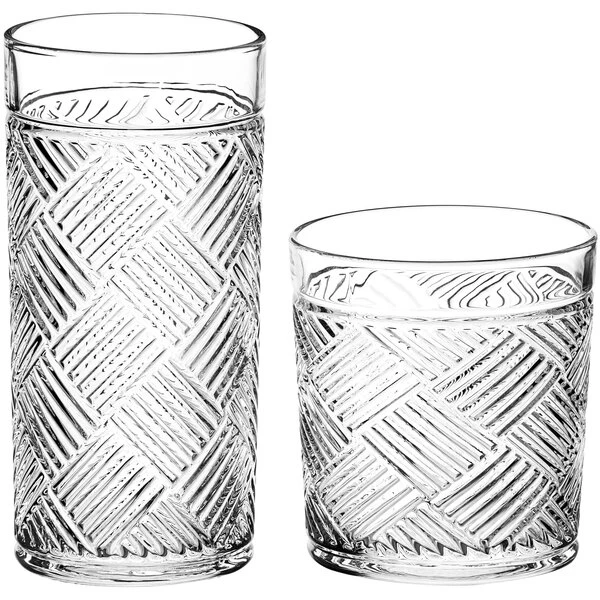 Acopa Zion Rocks / Old Fashioned And Highball Glass Set - 24/Case - Image 2