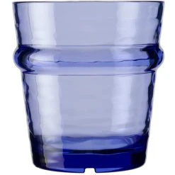 Libbey Infinium Wake 10 Oz. Tidal Blue Tritan Plastic Stackable Rocks / Old Fashioned Glass - 12/Case