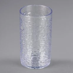 Carlisle 551707 Pebble Optic 16.7 Oz. Clear SAN Plastic Tumbler - 6/Pack
