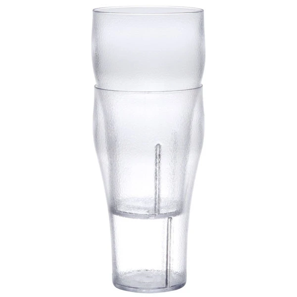 GET Enterprises GET 7720-1-CL Bell 20 Oz. Clear Customizable SAN Plastic Pebbled Soda Glass - 72/Case - Image 3