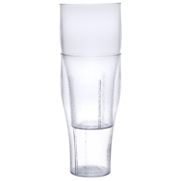 GET Enterprises GET 7724-1-CL Bell 24 Oz. Clear Customizable SAN Plastic Pebbled Soda Glass - 72/Case - Image 3