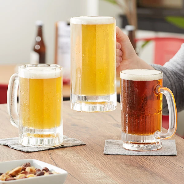 Acopa 22 Oz. Paneled Beer Mug - 12/Case - Image 3