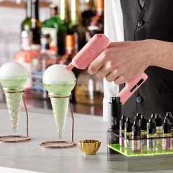Flavour Blaster 5 Oz. Ice Cream Cone Cocktail Glass With Stands - 2/Pack
