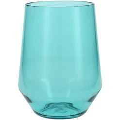 Fortessa Tableware Solutions Fortessa Sole 19 Oz. Aqua Sky Tritan Plastic Stemless Wine Glass - 12/Case