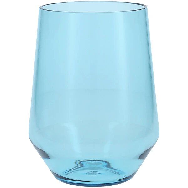 Fortessa Tableware Solutions Fortessa Sole 19 Oz. Blue Ether Tritan Plastic Stemless Wine Glass - 12/Case