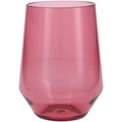 Fortessa Tableware Solutions Fortessa Sole 19 Oz. Rose Tritan Plastic Stemless Wine Glass - 12/Case