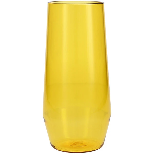 Fortessa Tableware Solutions Fortessa Sole 18 Oz. Yellow Sun Tritan Plastic Beverage Glass - 12/Case