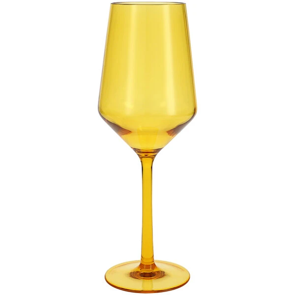 Fortessa Tableware Solutions Fortessa Sole 13 Oz. Yellow Sun Tritan Plastic White Wine Glass - 12/Case